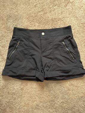 Athleta Trekkie Shortie Shorts Women's Size 2 Black Nylon Stretch Hiking Shorts